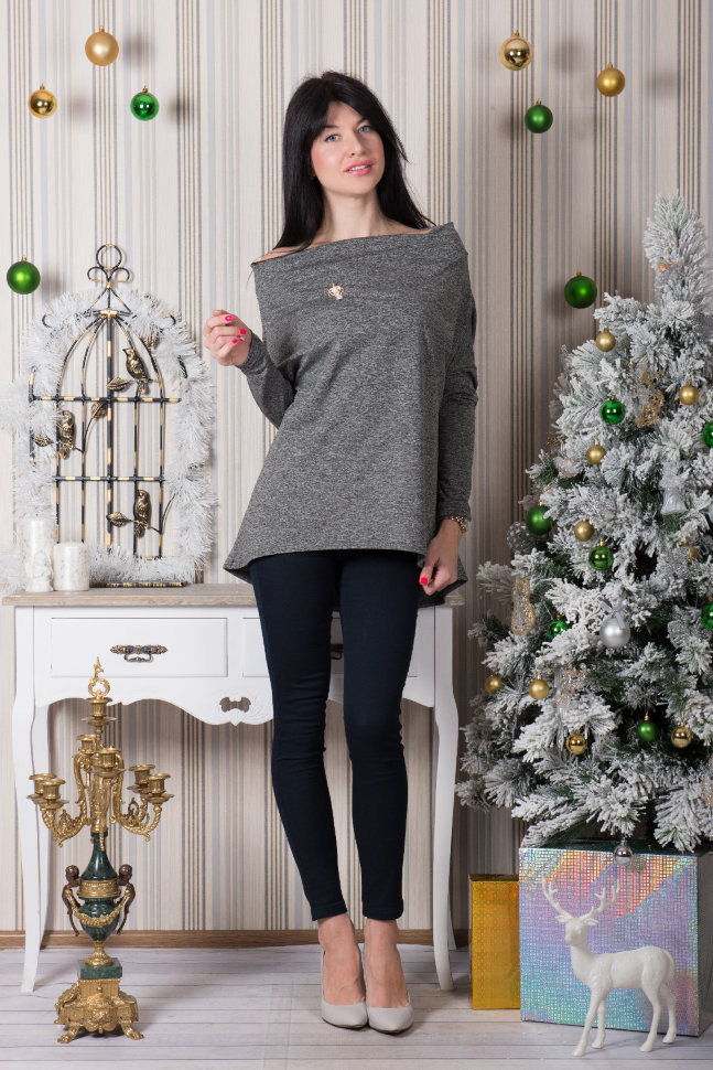 Туника Т 127 (серый меланж)